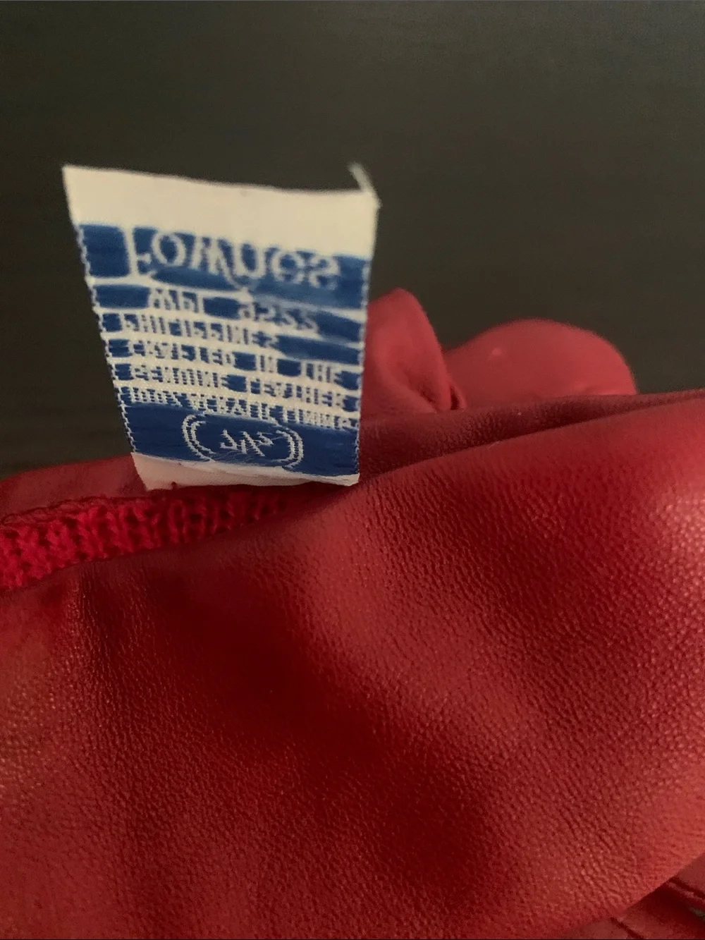Red Leather Fownes Gloves size 7.5